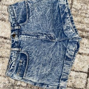 Acid Wash High Waisted Jean Shorts